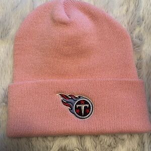 Pink Embroidered Beanie